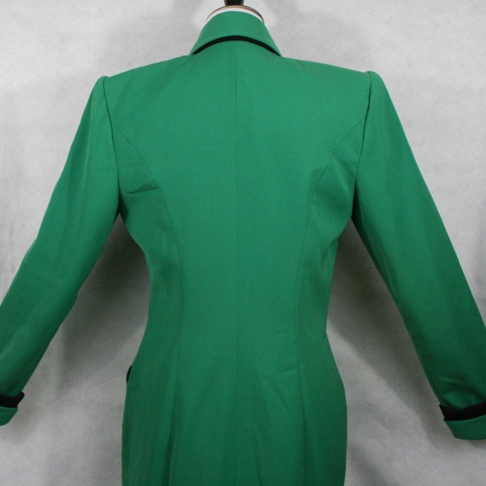 Vintage 80's R. B. Design Group Lime Green Poly Microfiber Midi Dress SZ 8 EUC - Picture 7 of 12